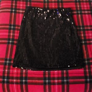 Black Sequined mini skirt